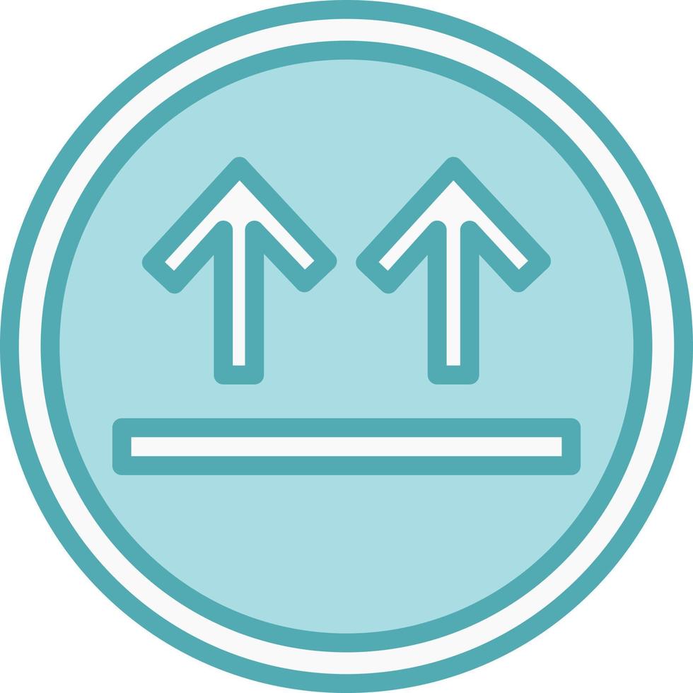 This Side Up Arrow Vector Icon