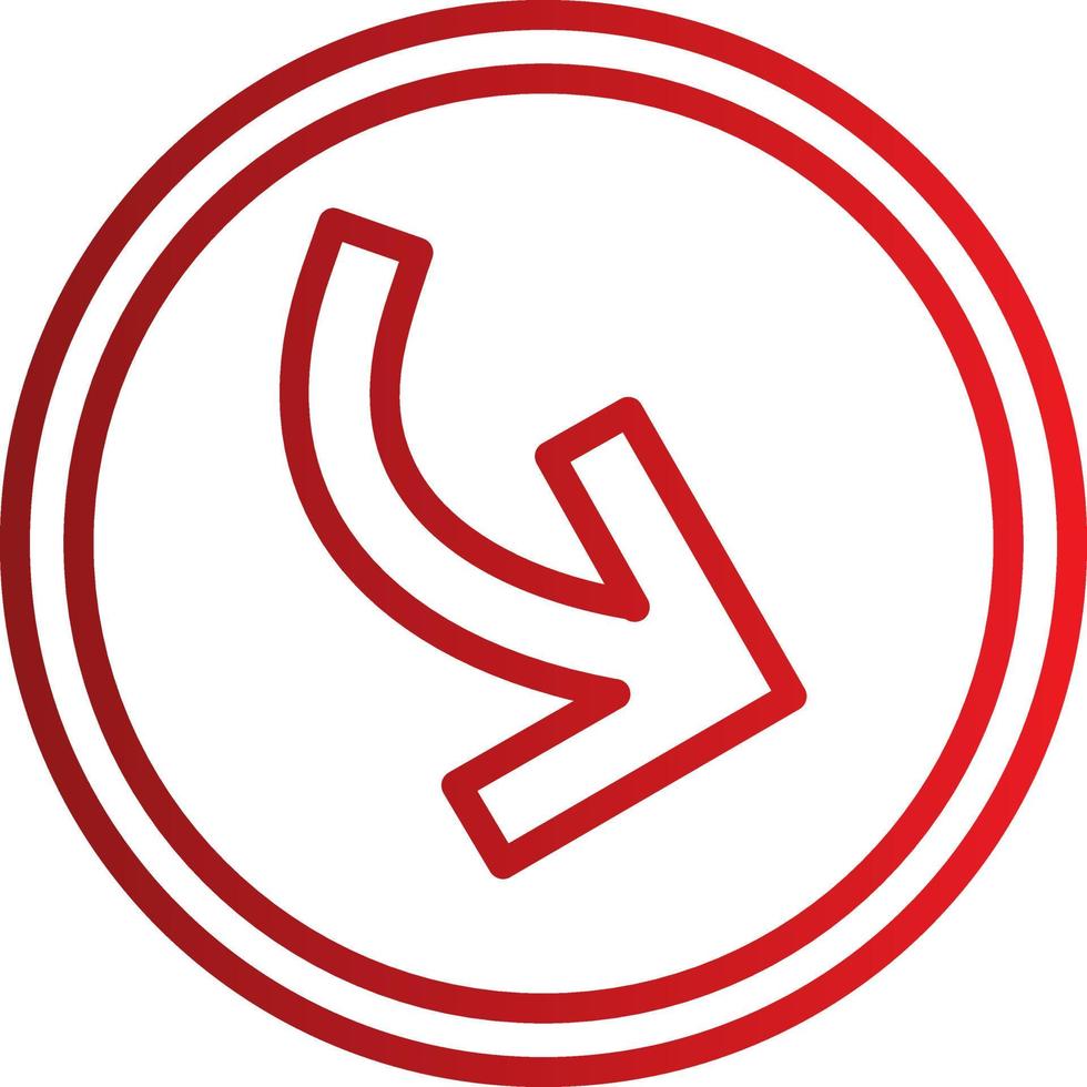 Down Right Arrow Vector Icon