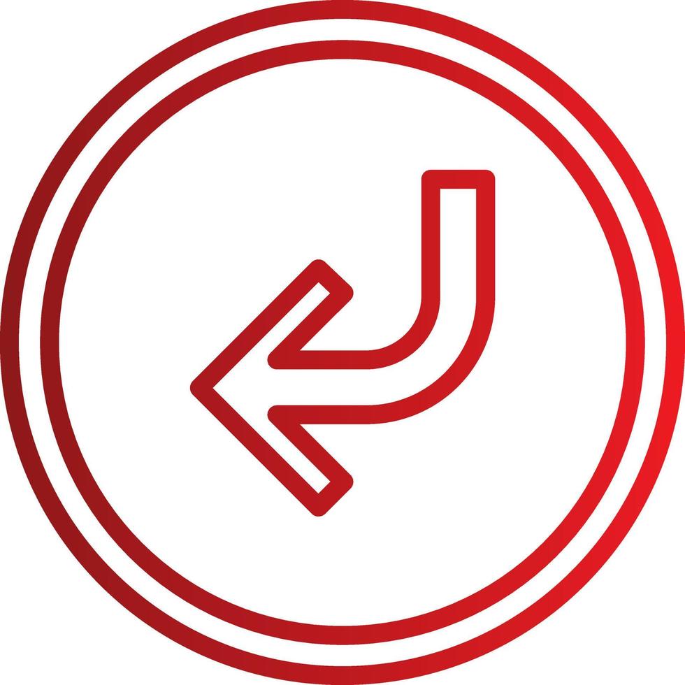 Turn Left Arrow Vector Icon