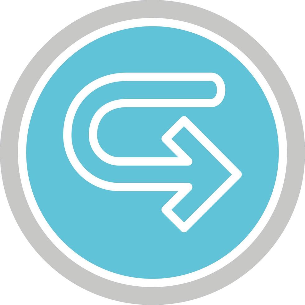 Turn Right Arrow Vector Icon