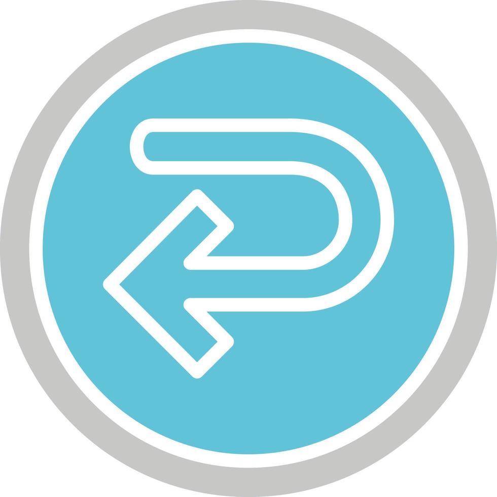 Turn Left Arrow Vector Icon