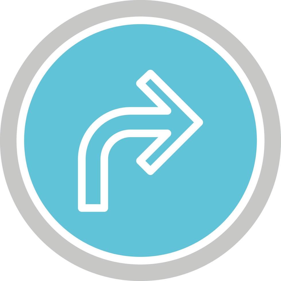 Turn Right Arrow Vector Icon