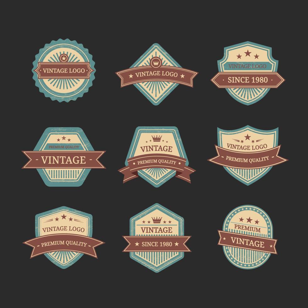 colección de diseño de logotipo de insignia vintage y retro vector