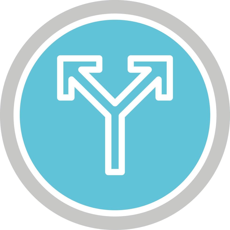 Road Intersection Arrow Vector Icon