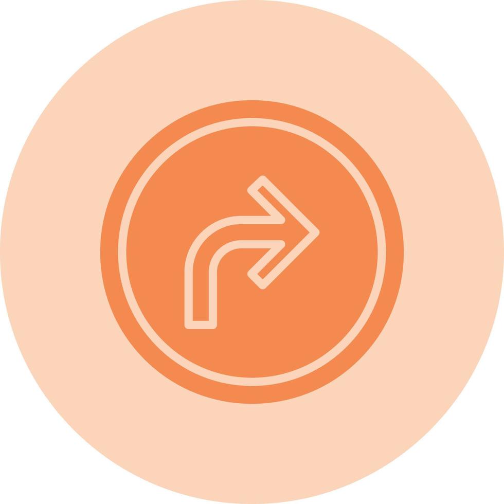 Turn Right Arrow Vector Icon