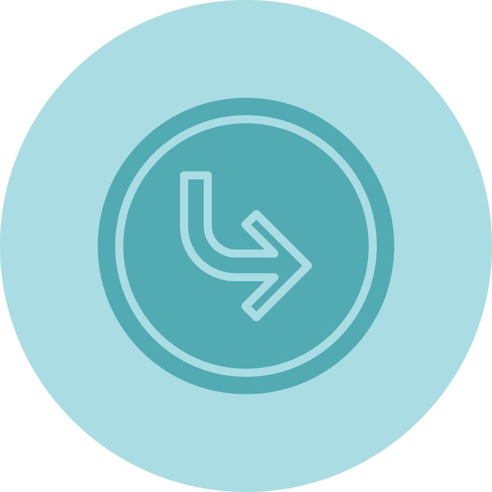 Turn Right Arrow Vector Icon