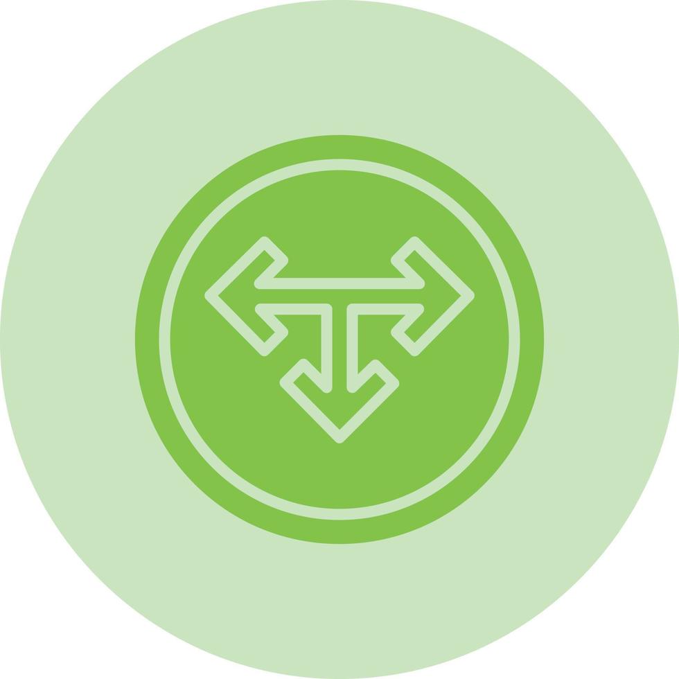 T Junction Vector Icon