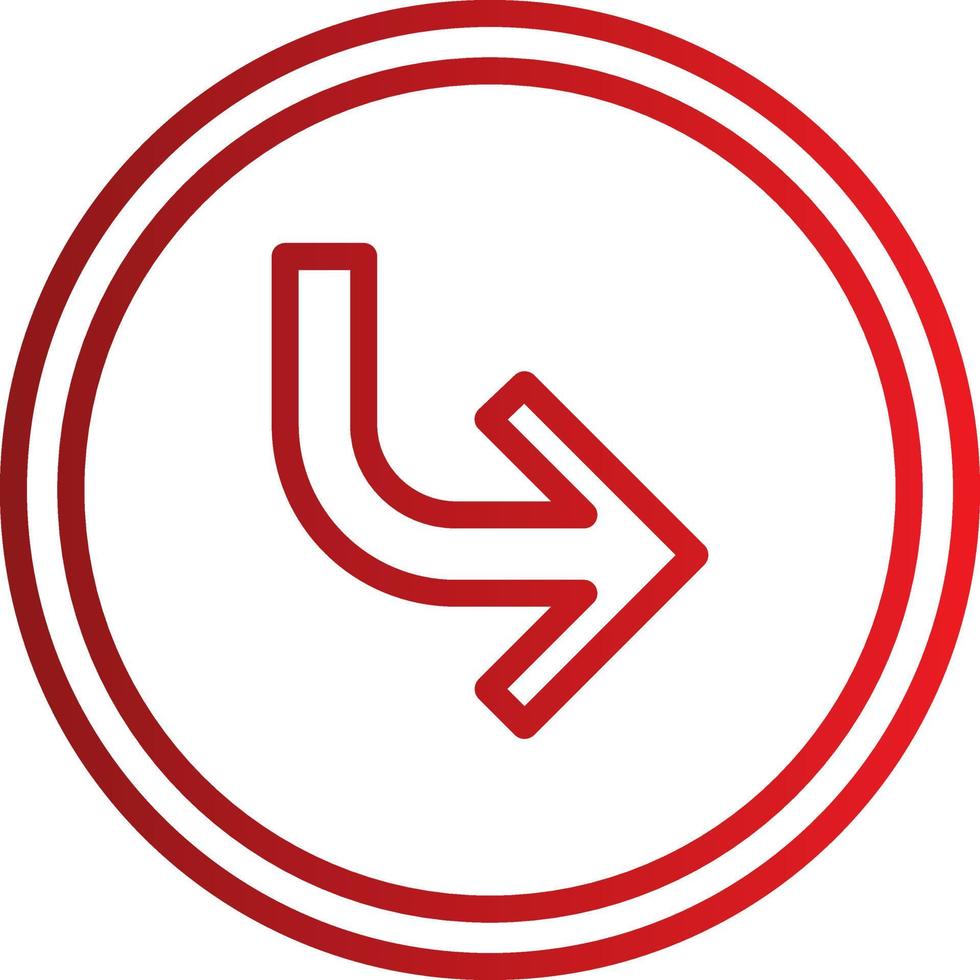 Turn Right Arrow Vector Icon