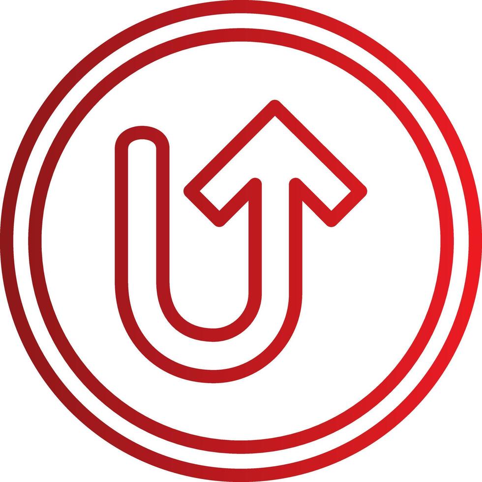 Turn Up Arrow Vector Icon