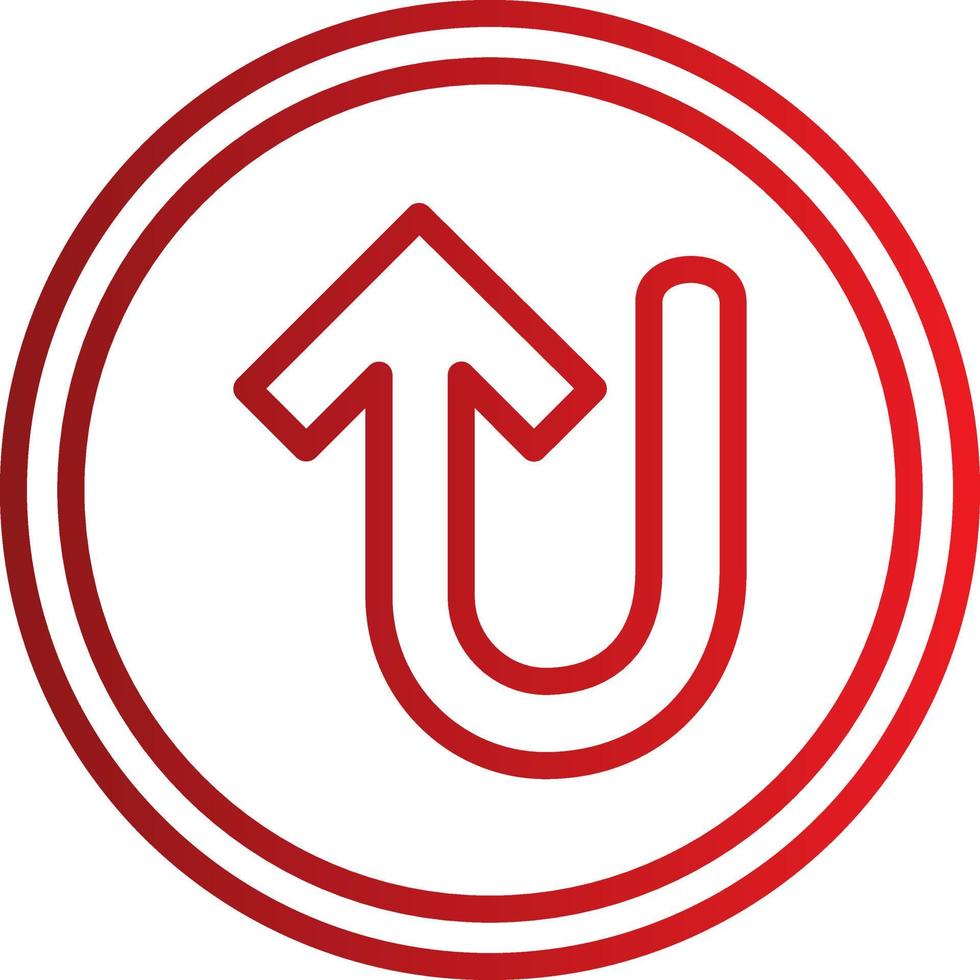 Turn Up Arrow Vector Icon