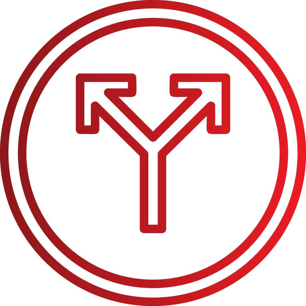 Road Intersection Arrow Vector Icon