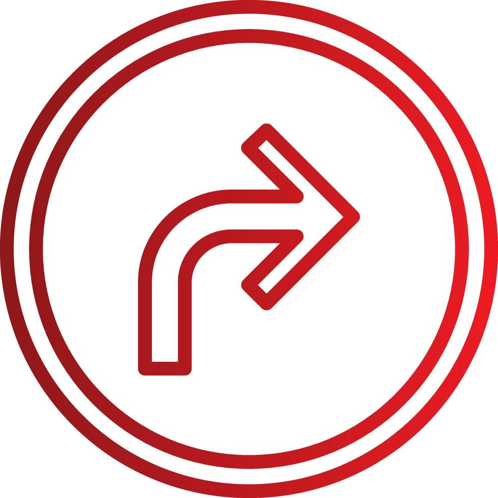 Turn Right Arrow Vector Icon