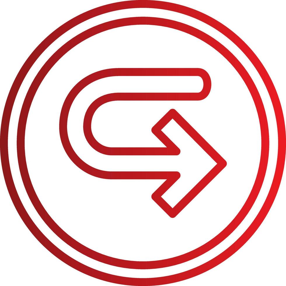Turn Right Arrow Vector Icon