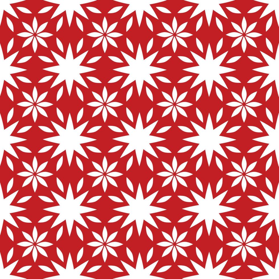 Floral ornamental seamless pattern.  Winter holiday scandinavian Christmas texture. Artistic mosaic background in asian arab style vector