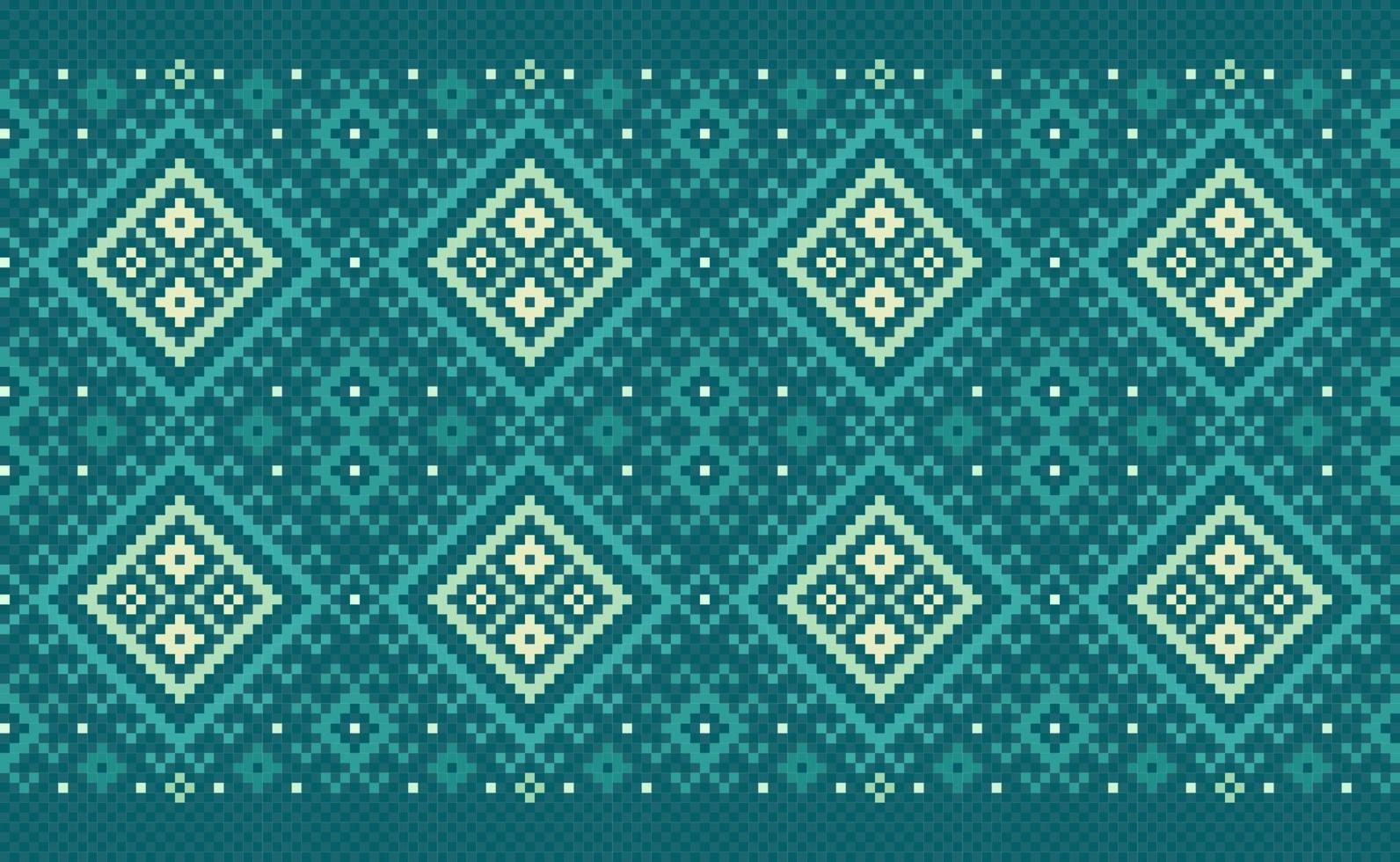 Embroidery ethnic pattern, Vector Geometric ornamental background, Cross stitch cross stitch tribal style