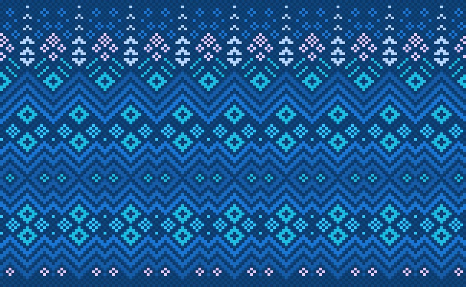 Embroidery ethnic pattern, Vector Geometric ethnic background, Cross stitch diagonal ornate pattern