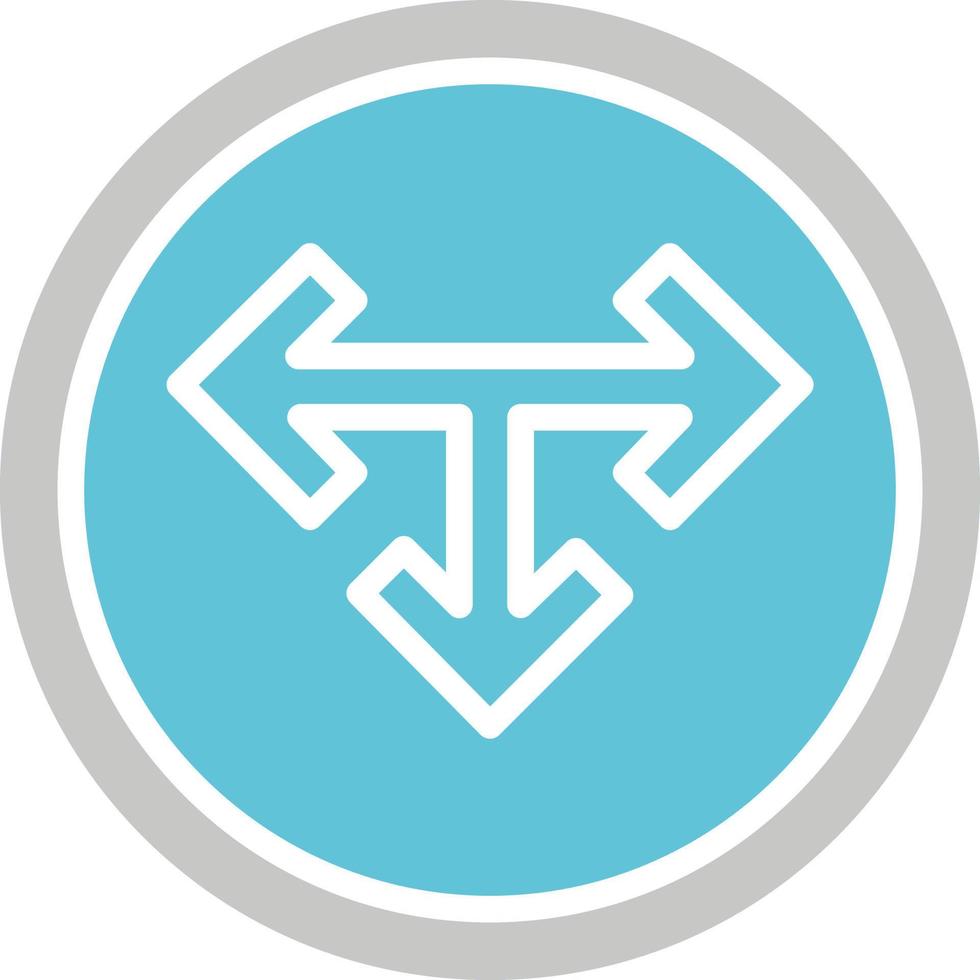 T Junction Vector Icon