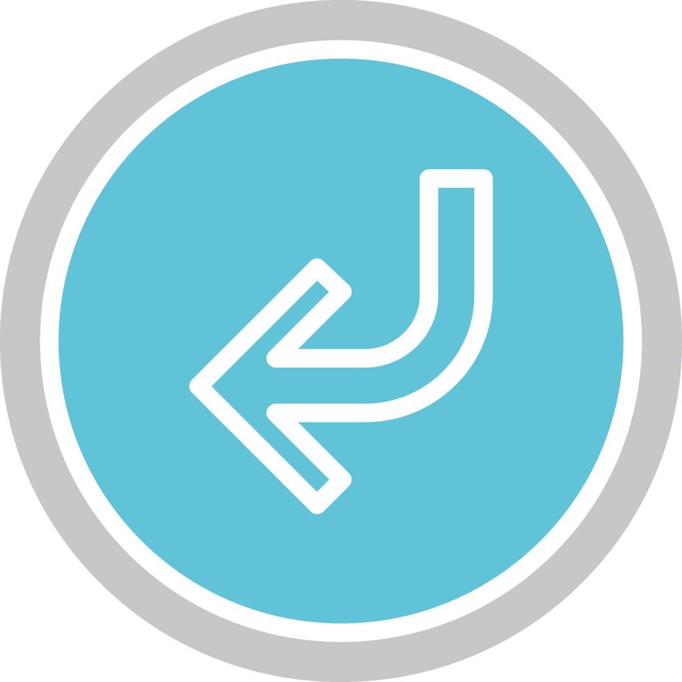 Turn Left Arrow Vector Icon