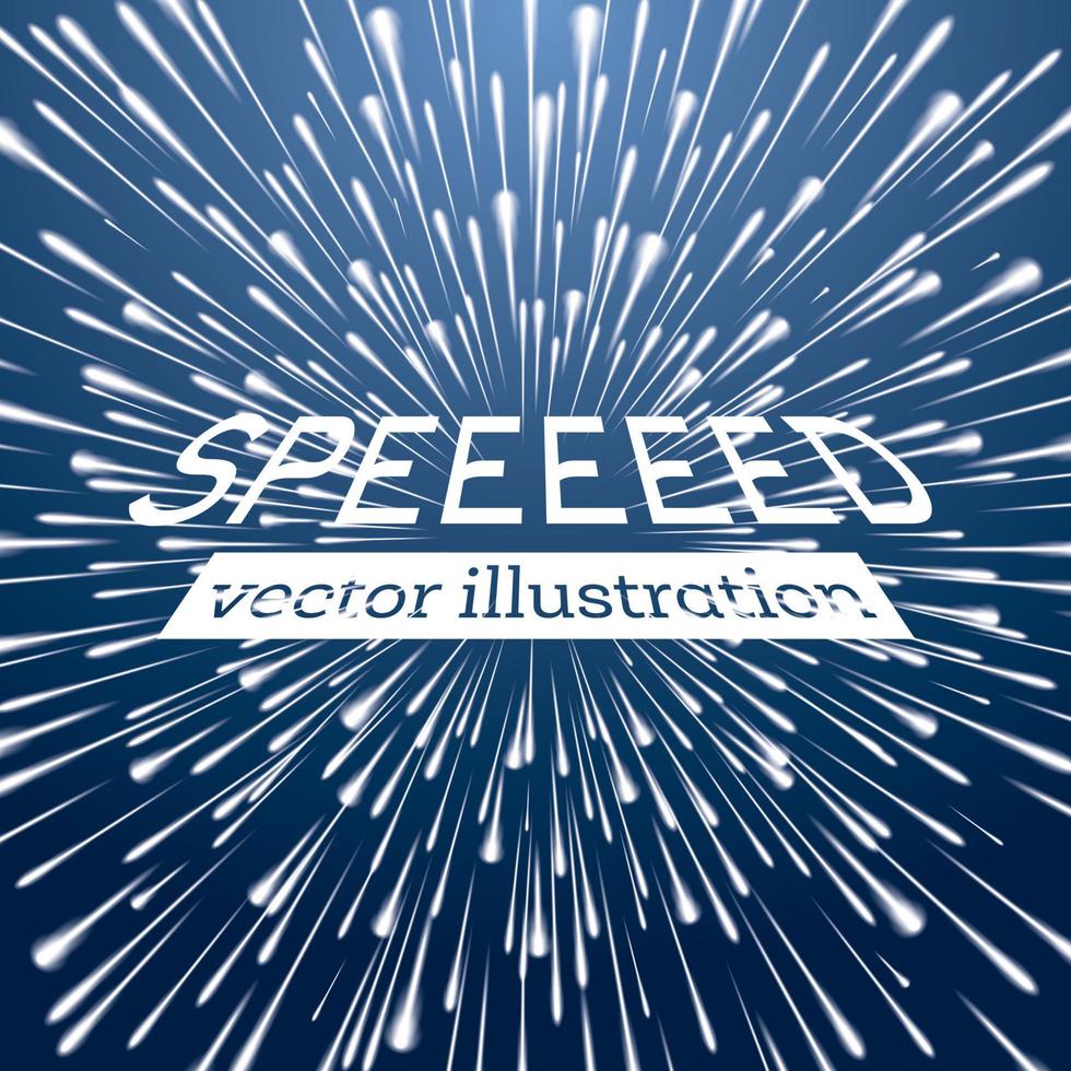 Warp Speed Background with Neon Lines. vector