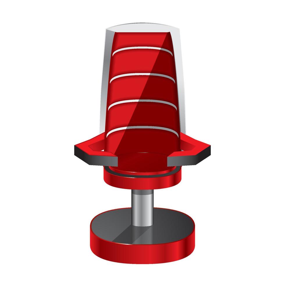 Red Chair Isolated on White Background. vector
