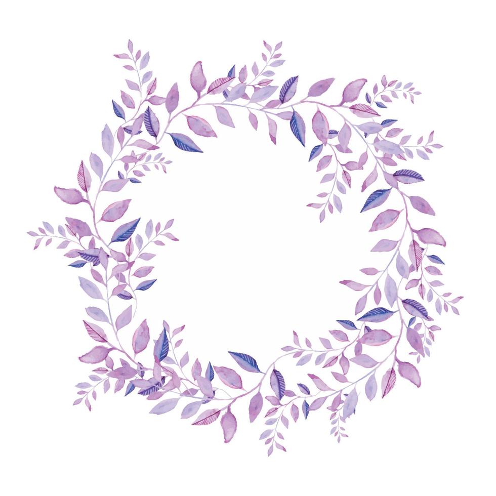 Floral wreath isolated on white background. vector