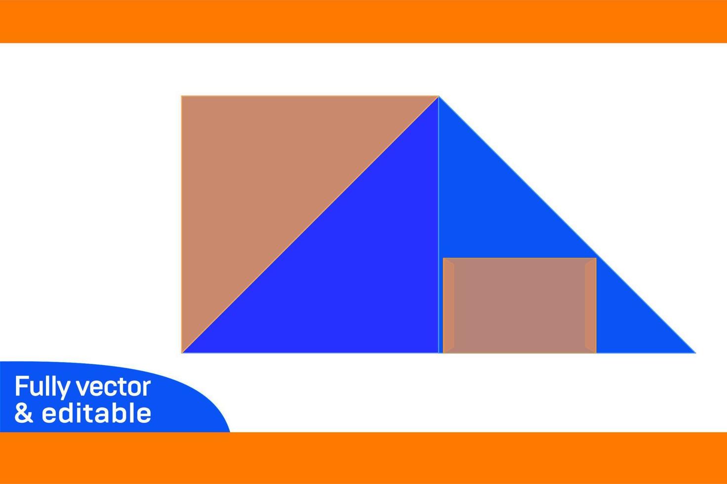 Packaging Envelope dieline template and 3D envelope design editable easily resizable 3D design vector