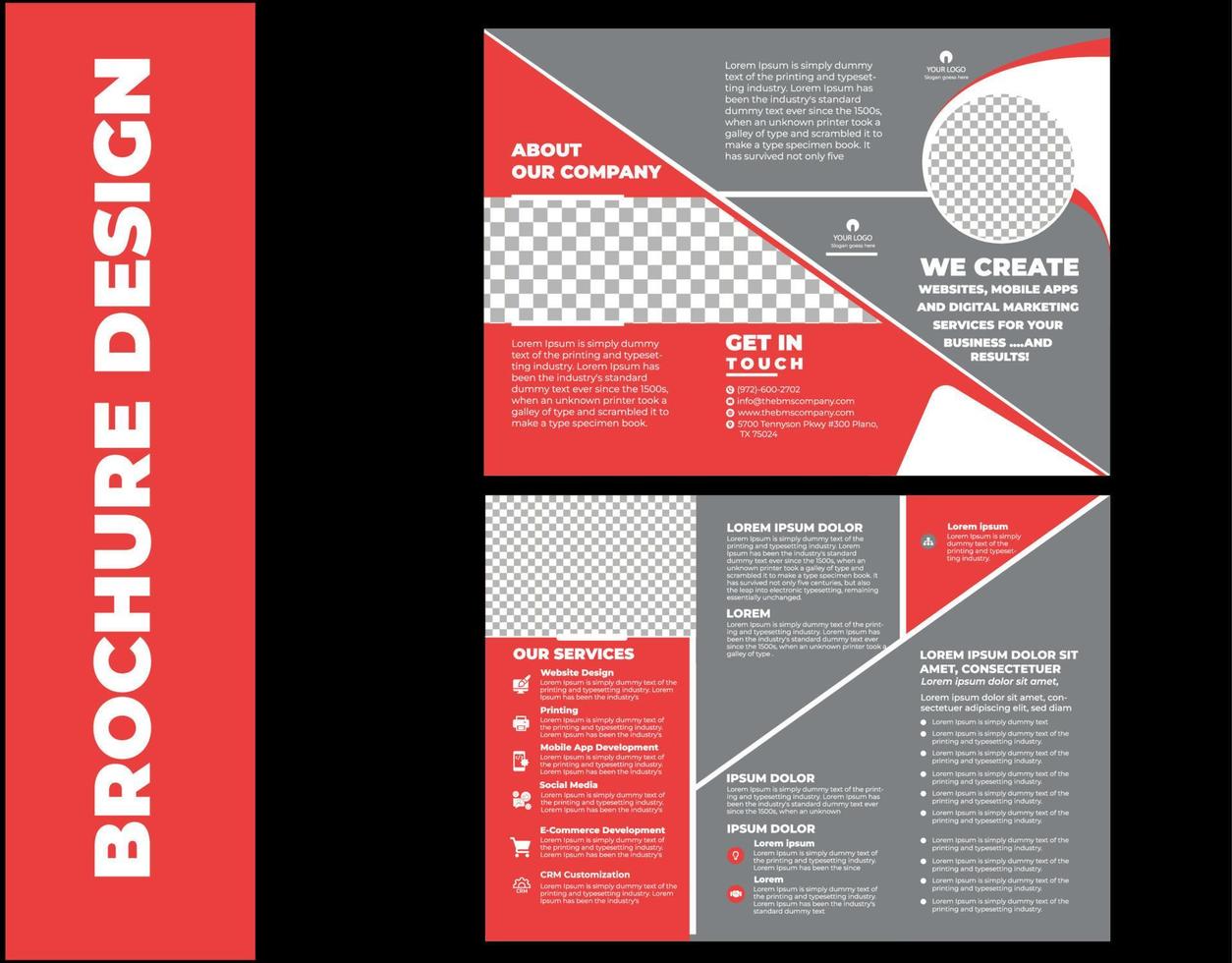 Trifold Brochure Template Design vector