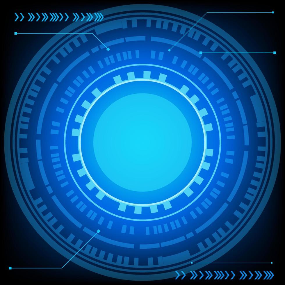 circular hud connection with circuit board futuristic modern website background or cover page vector for technology and finance concept and education future company