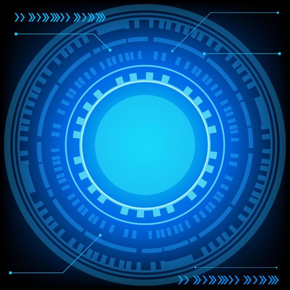 circular hud connection with circuit board futuristic modern website background or cover page vector for technology and finance concept and education future company