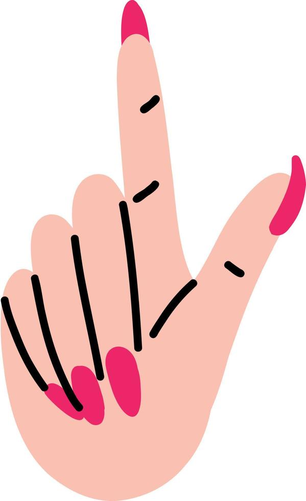 Hand vector illustration in doodle style