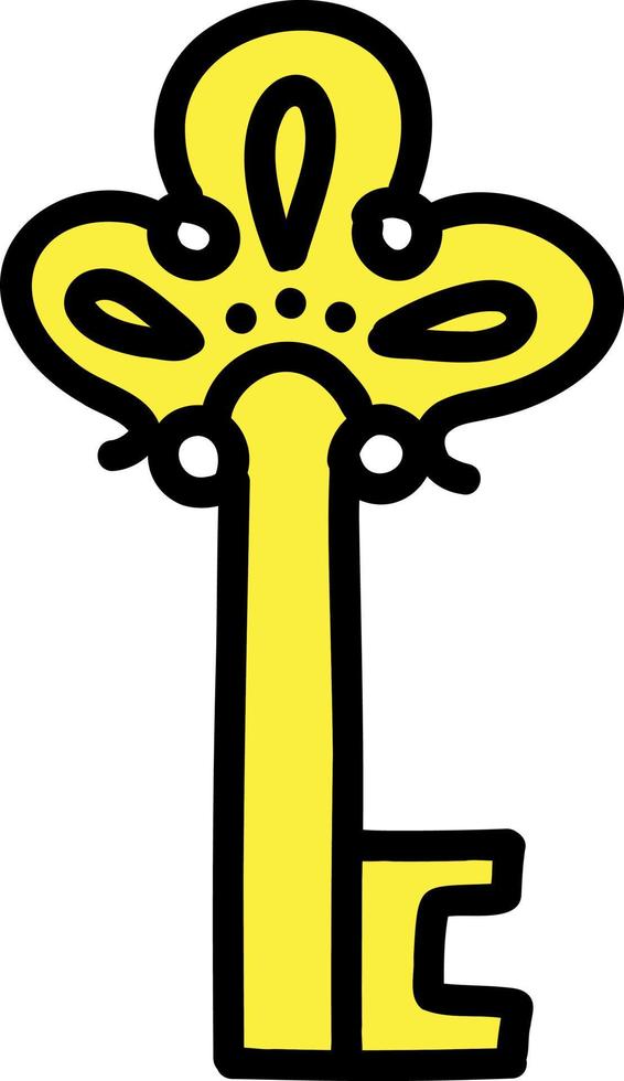 Key on a white background. vector illustration in doodle style