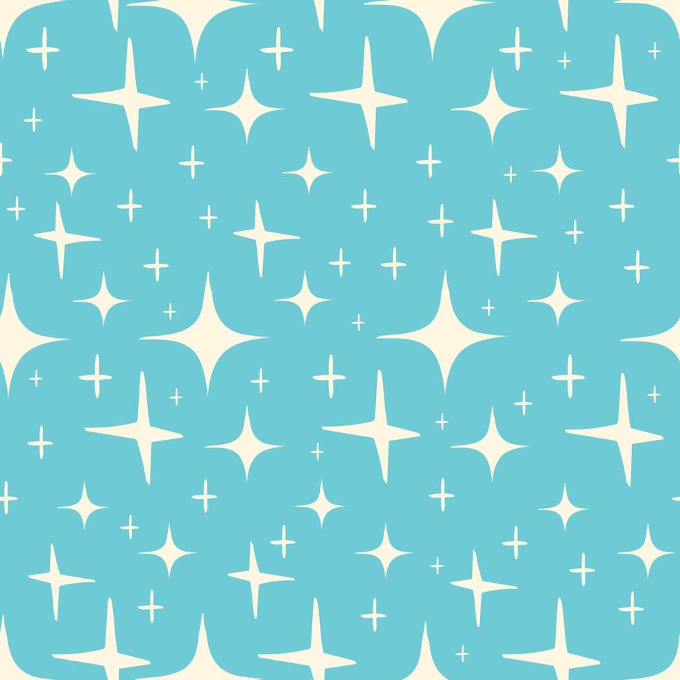 festive pattern with golden and blue stars. Vector illustration