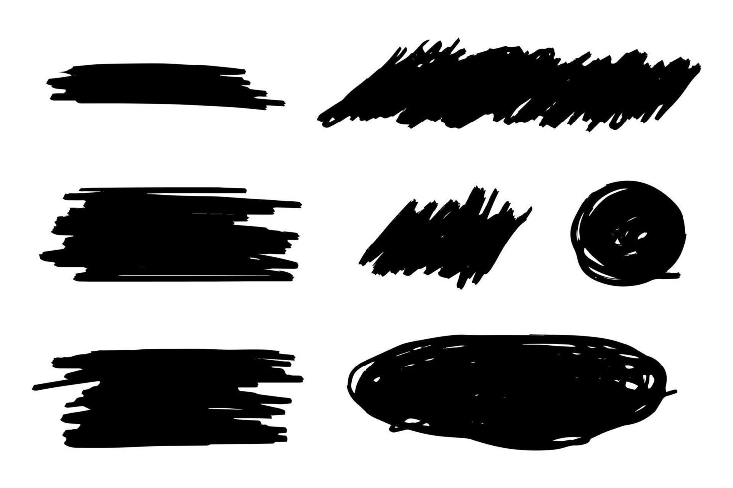Black Distress Brushes. Grunge Texture. Splash Banner. vector illustration.