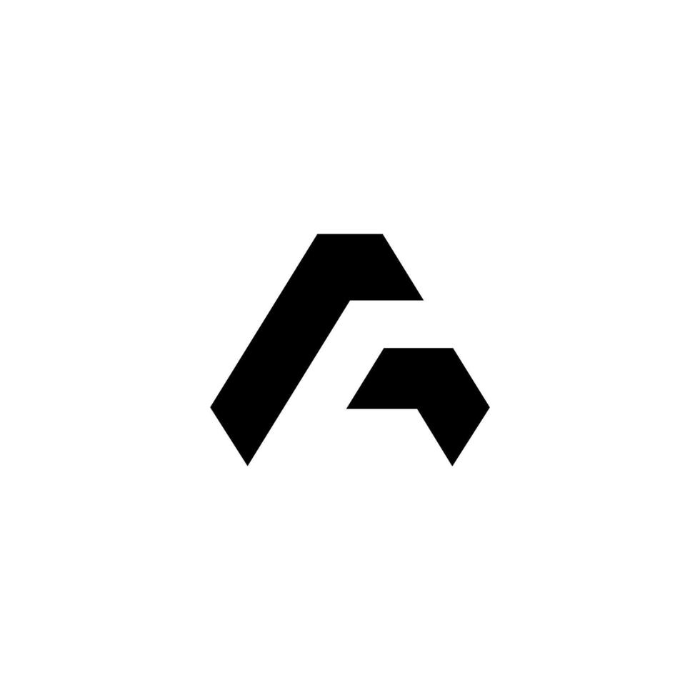 Logo AF Monogram Letter Icon Vector Template. A logo mountain