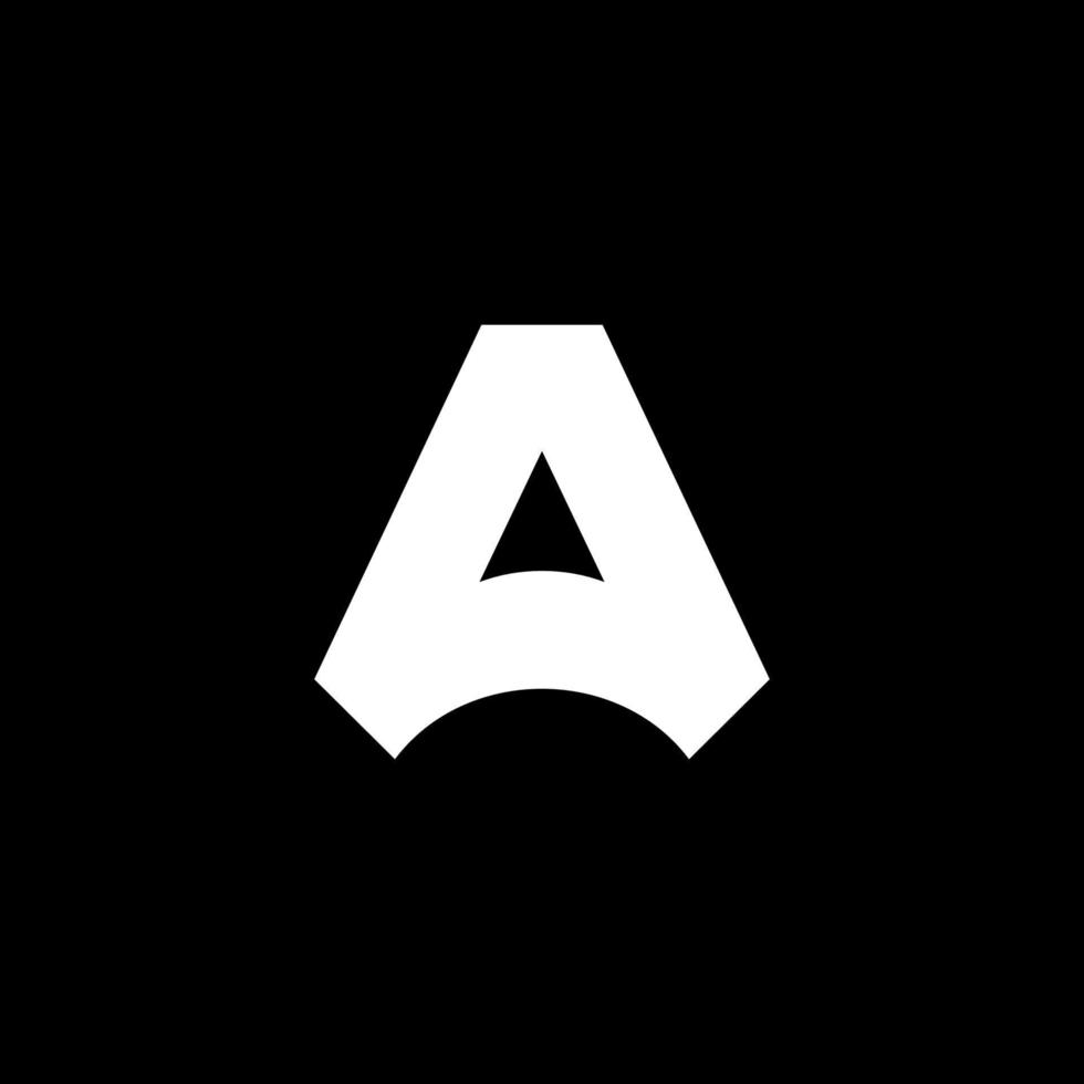 A mountain. Logo A Monogram Letter Icon Vector Template. A logo