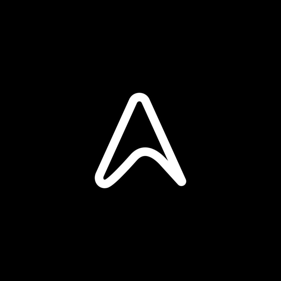 A Logo Monogram Letter Icon Vector Template. A mountain