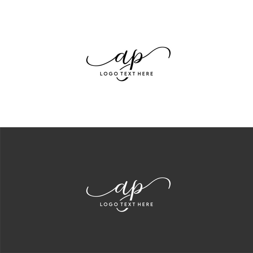 AP initials letter logo, AP signature, AP monogram, AP initials vector