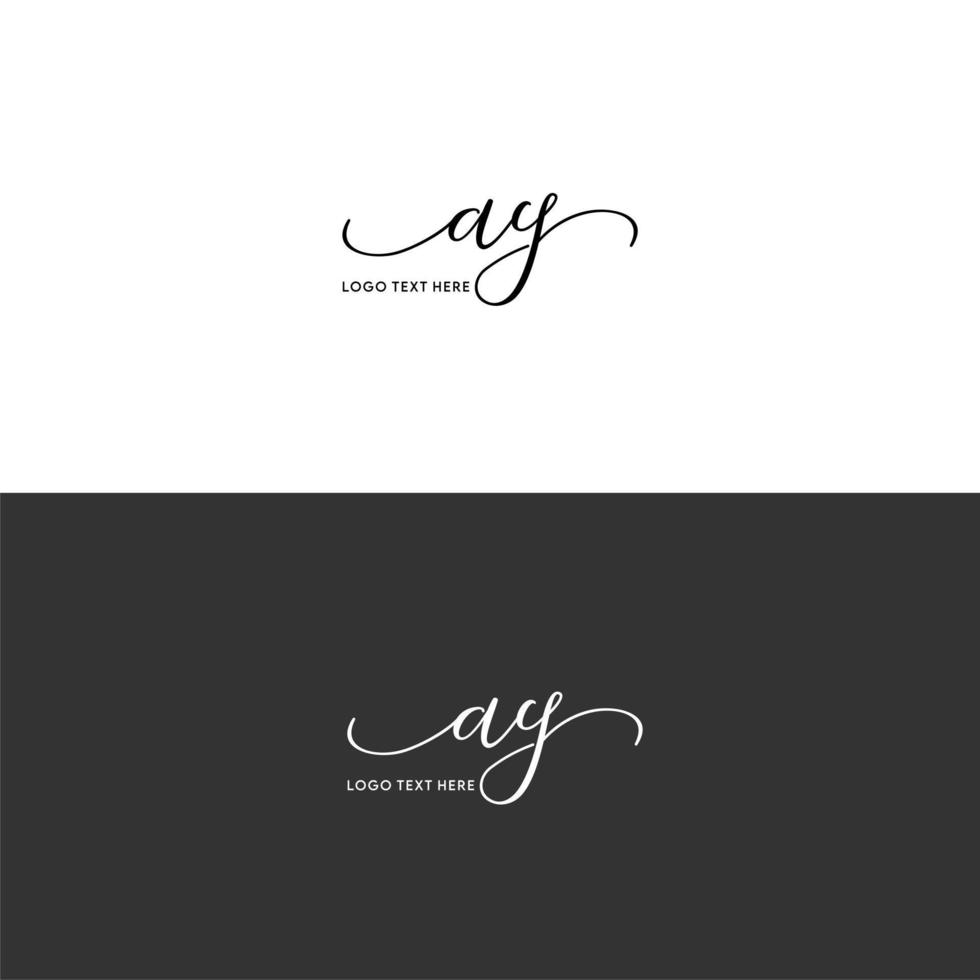 AY initials letter logo, AY signature, AY monogram, AY initials vector