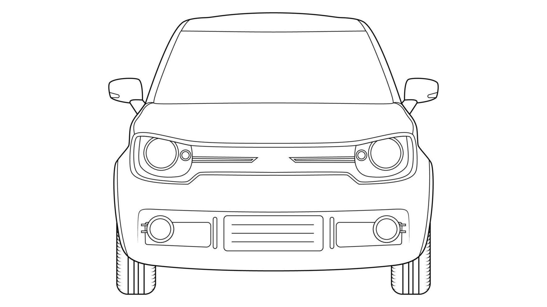 small suv car vector illustration on white background