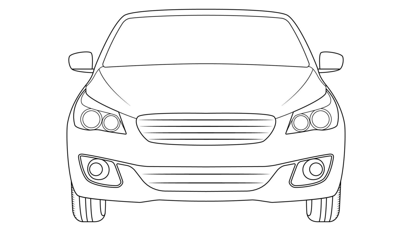 vector de coche sedán premium, ilustración de vector de coche sedán en estilo plano.