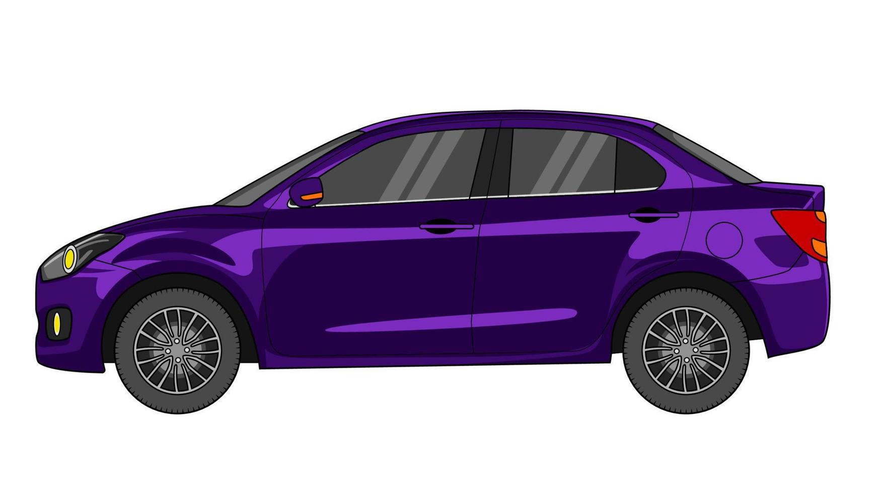 vector de coche sedán premium, ilustración de vector de coche sedán en estilo plano.