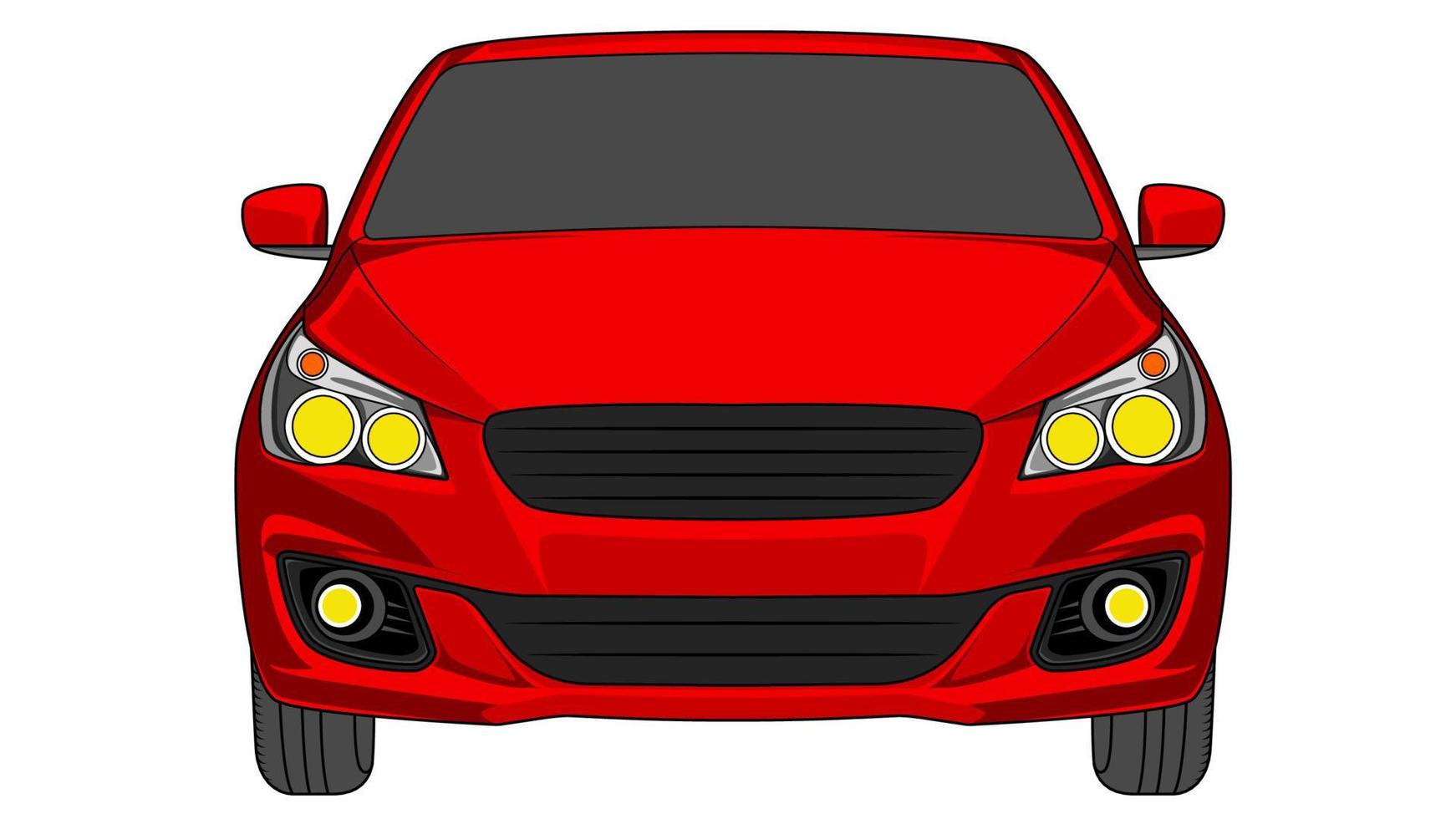 vector de coche sedán premium, ilustración de vector de coche sedán en estilo plano.