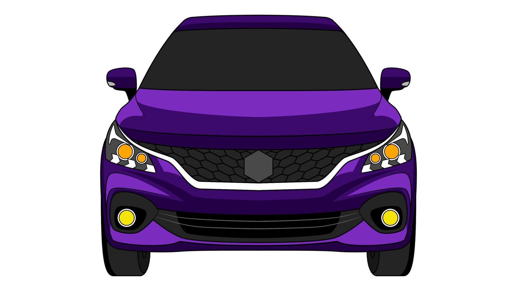 premium hatchback car in bright color vector, realistic car flat bright color vector illustration