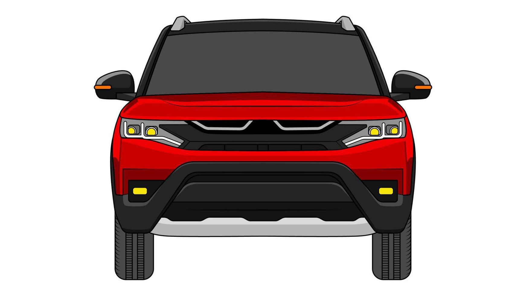 premium suv car in bright color vector, realistic car flat bright color vector illustration