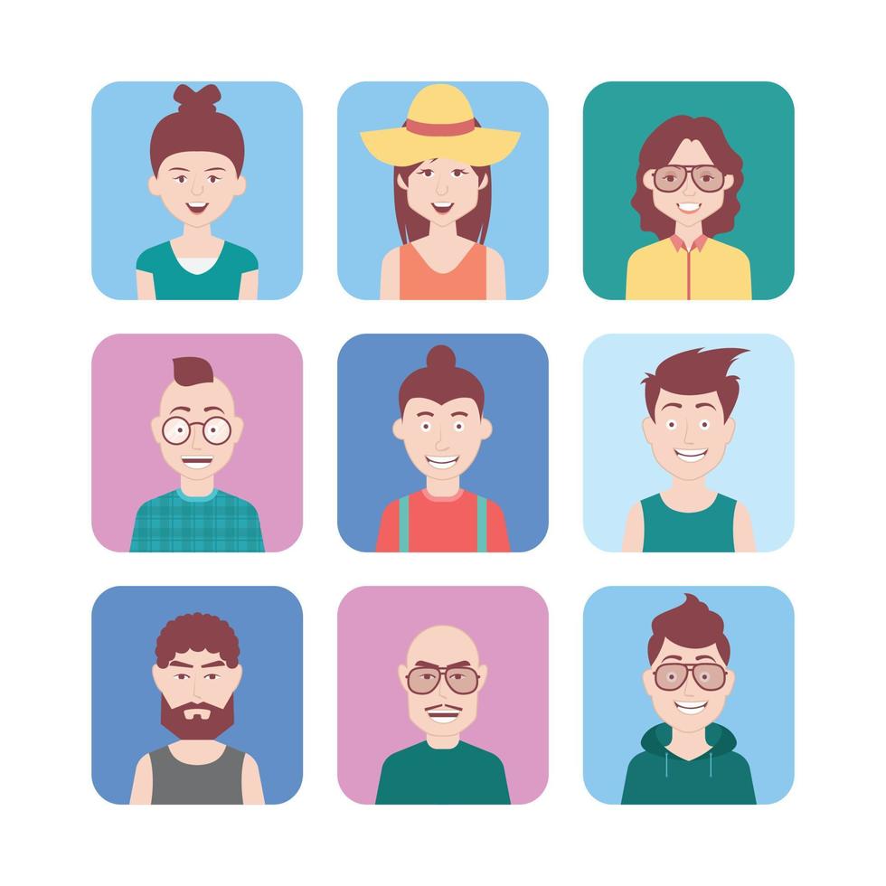 Avatar Portrait isolated on white background. vector