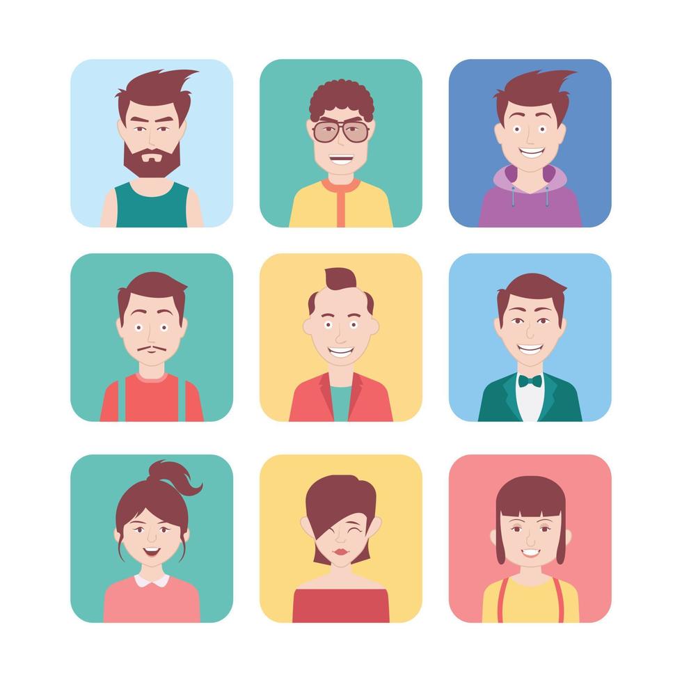 Avatar Portrait isolated on white background. vector