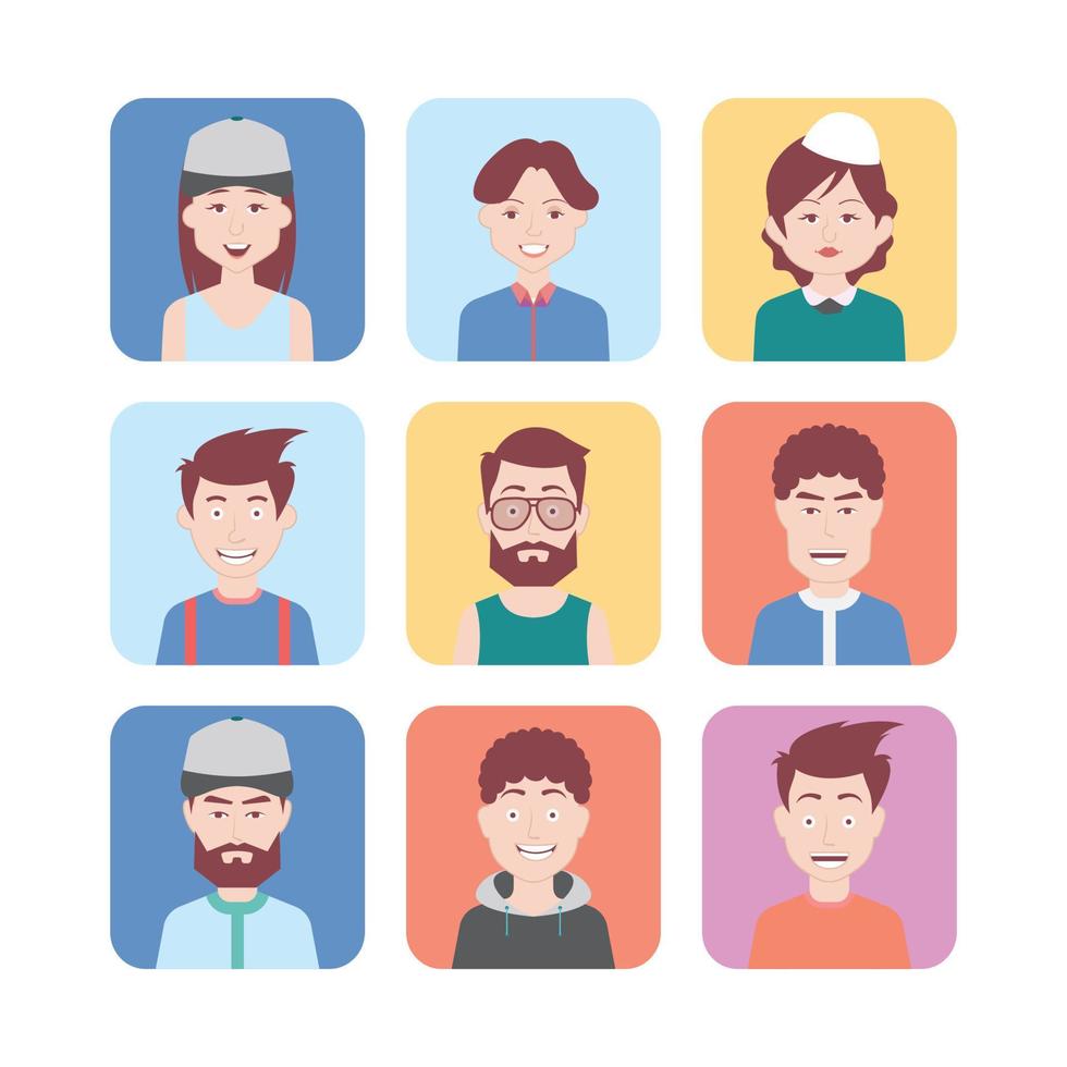 Avatar Portrait isolated on white background. vector