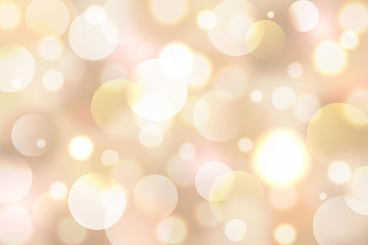 Gold and beige bokeh background. Abstract blurred wallpaper. Golden light shining texture. Sparkle glitter backdrop. Luxury template for business website design. Banner social media advertising. vector