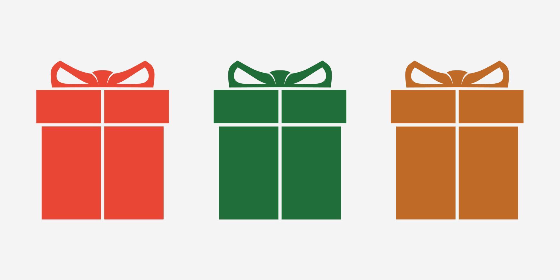 celebratory gifts in three colors vector