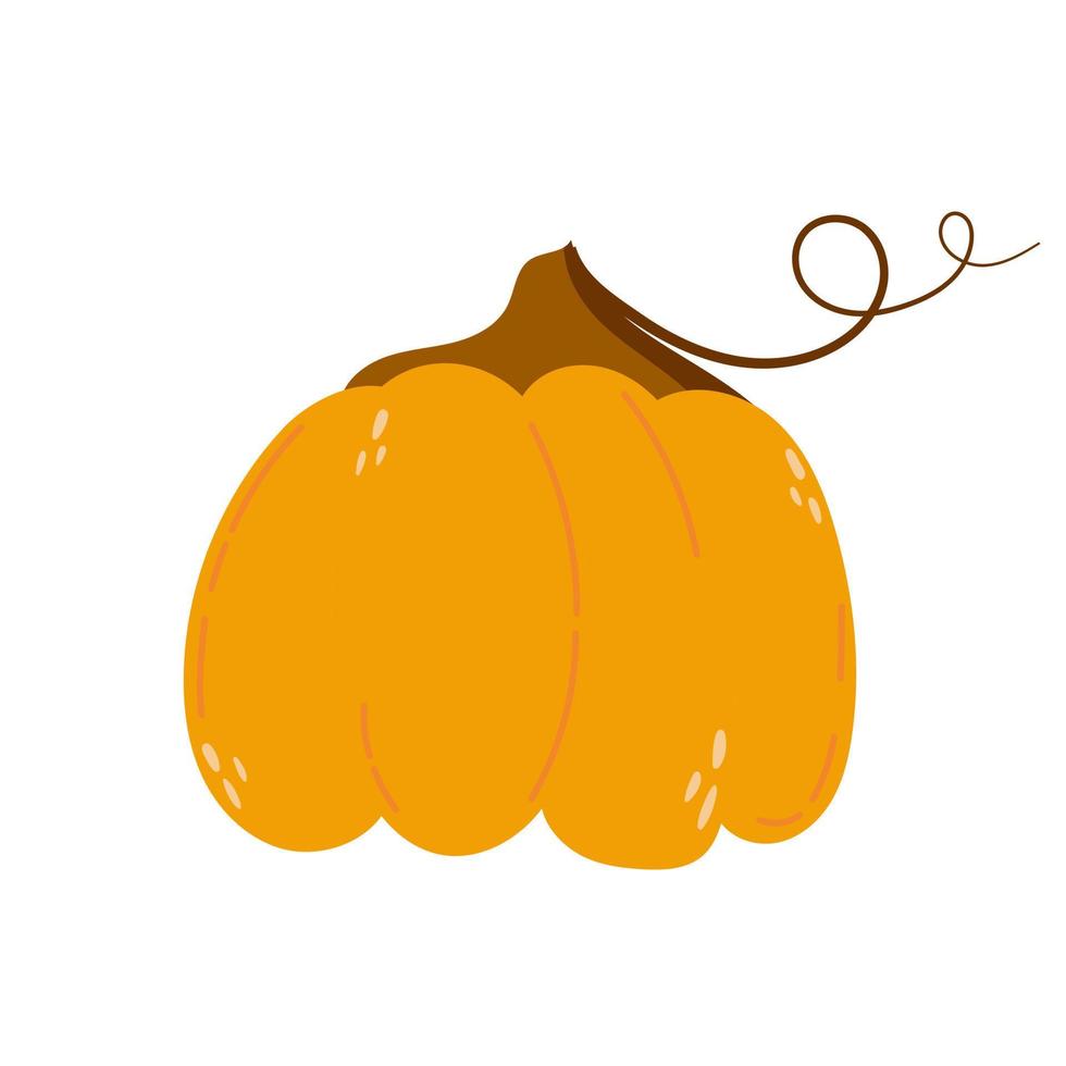 Calabaza de otoño acogedor aislado sobre fondo blanco, tiempo para hygge vector